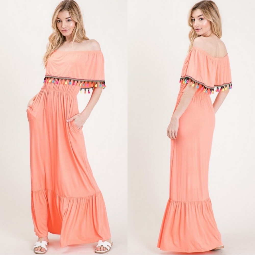 Coral Maxi Dress